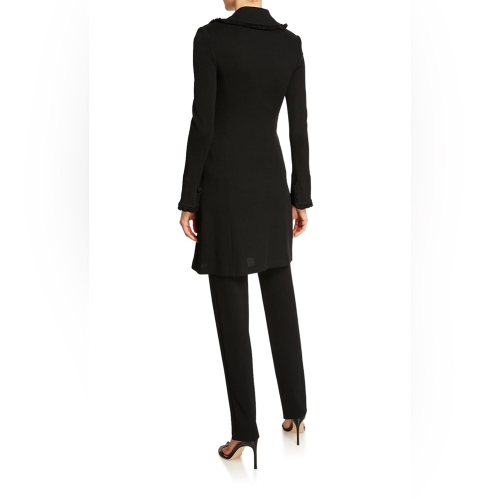 NEW ST JOHN CAVIAR MILANO PIQUE FIT AND FLARE TOPPER COAT - Picture 3 of 3
